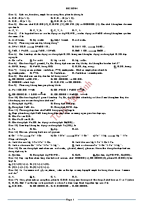 Đề thi thử THPT Quốc gia môn Hóa học - Đề số 04 - Tòng Văn Sinh (Có đáp án)